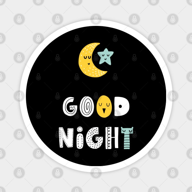 Scandinavian Good Night Magnet by Art Designs